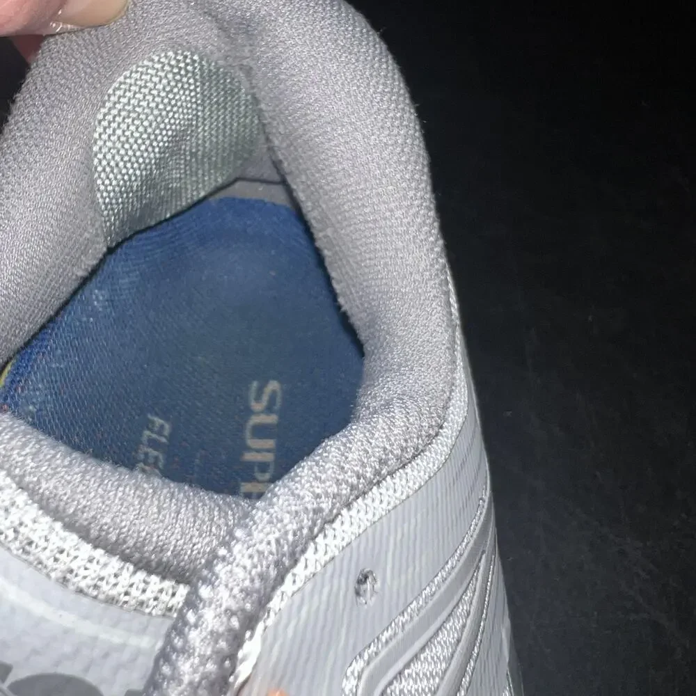 Hoka One One Bondi 7 Shoes Womens Size 7 Gray Peach Running Sneakers Cushioned
